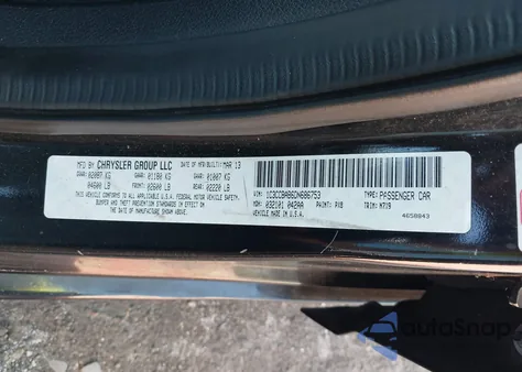2013 Chrysler 200 Lx from USA, damaged, VIN 1C3CCBAB6DN686753